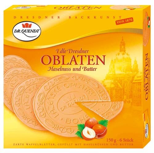 Dr. Quendt Oblaten Haselnuss, 11er Pack (11 x 150 g Packung) von Dr. Quendt