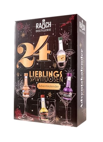 Dr. Rauchs Spirituosen Adventskalender 24 x 20ml 25-44% Vol | Gin | Rum | Kräuterliköre | Edelbrände von Dr. Rauch