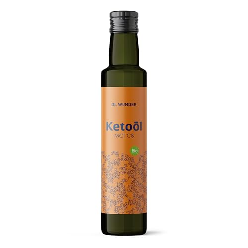 Dr. Wunder® Bio MCT-Öl 500 ml | reine Caprylsäure C8 aus 100% Kokosöl in Bio-Qualität| 300% wirksamer als andere MCT Öle | perfekt für eine Keto Diät | palmölfrei & vegan von Dr. Wunder