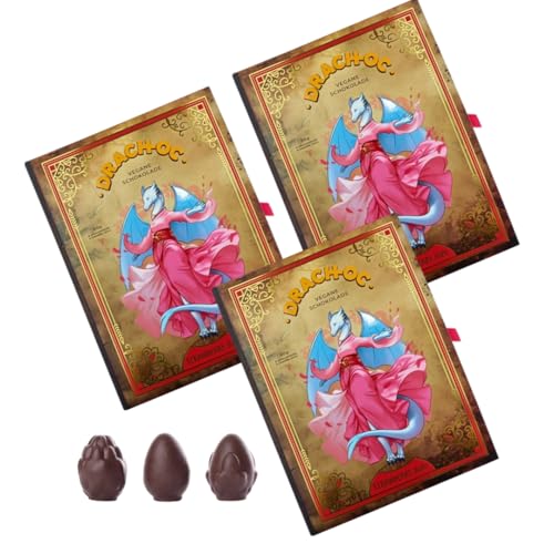 Drach-Oc Veganes Schokoladen-Bundle mit Strawberry Yuzu-Geschmack – 3er Pack mit Sonderrabatt! von Drach-oc