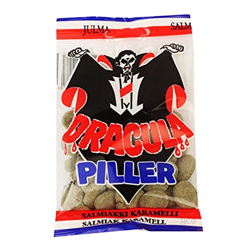 Dracula Piller - Pillen - Schwedisch Salzlakritz Lakritz Salmiak Hart Süßigkeiten 65g x 3 stck von Dracula Piller