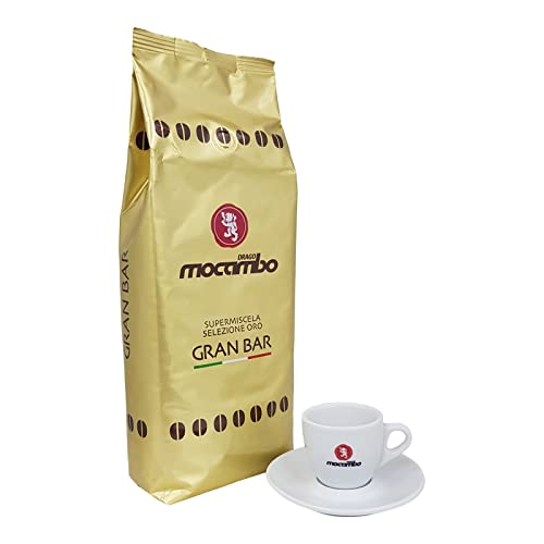 Mocambo Gran Bar Oro Supermiscela inklusive einer Drago Mocambo Espressotasse, 1000g ganze Bohne Mocambo Gran Bar Oro Supermiscela inklusive einer Drago Mocambo Espressotasse, 1000g ganze Bohne von Drago Mocambo