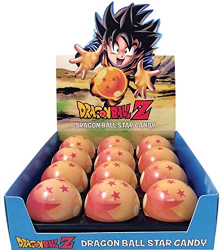 Dragonball Z Sammeldose gefüllt mit Sweet Red Star Candy – Zwölf (12) Dosen mit dem Store Display von Dragon Ball Z