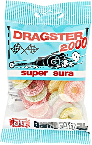 Dragster 2000 Super Sura - Super Sauer - Schwedisch Frucht Weingummi Süßigkeiten 65g x 3 stck Dragster 2000 Super Sura - Super Sauer - Schwedisch Frucht Weingummi Süßigkeiten 65g x 3 stck von Dragster Süßigkeiten