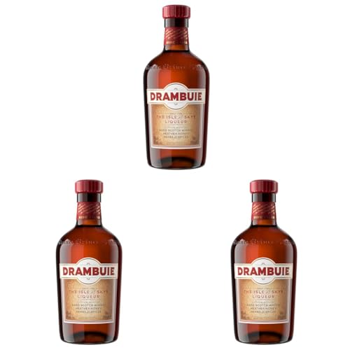 Drambuie – Scotch Whisky Likör mit Heidehonig, Kräutern & Gewürzen, 70cl (Packung mit 3) von Drambuie