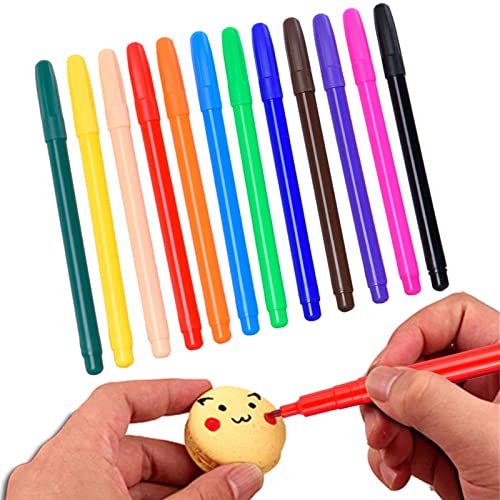 Lebensmittel Farbstift | 12 Stück Essbare Marker Zum Dekorieren Von Keksen, Stifte Zum Dekorieren Von Lebensmitteln Mit Essbarer Tinte, Zum Schreiben Von Ostereiern, DIY-Backwerkzeuge Lebensmittel Farbstift | 12 Stück Essbare Marker Zum Dekorieren Von Keksen, Stifte Zum Dekorieren Von Lebensmitteln Mit Essbarer Tinte, Zum Schreiben Von Ostereiern, DIY-Backwerkzeuge von Dranng