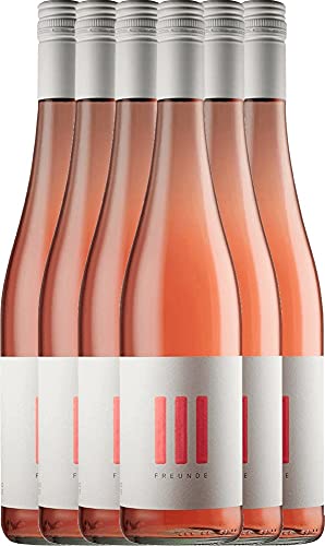 Rosé trocken von Drei Freunde - Roséwein 6 x 0,75l VINELLO - 6er - Weinpaket inkl. kostenlosem VINELLO.weinausgießer von Drei Freunde