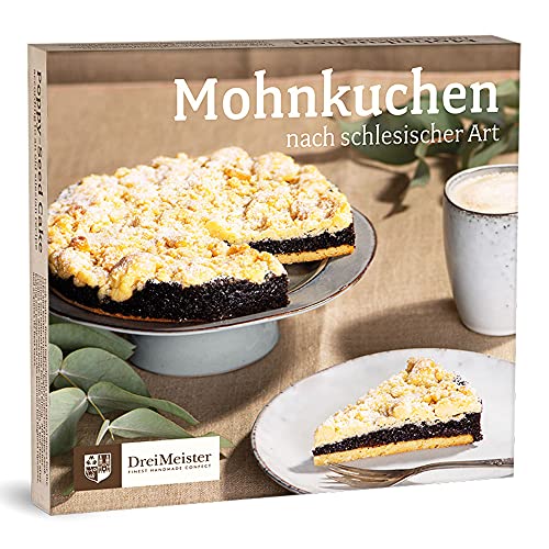 DreiMeister Mohnkuchen nach schlesischer Art I Kuchen nach original Familienrezept I saftig & dicke Butterstreusel I frische Zutaten & naturreine Gewürze I schlesische Spezialitäten I 800g von DreiMeister