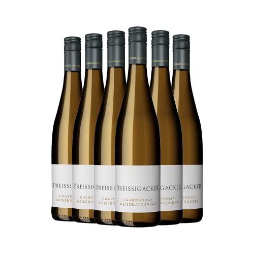 Dreissigacker Bio Chardonnay-Weissburgunder-Paket trocken (6x0,75l) I aus Rheinhessen I Wein Geschenk von Dreissigacker