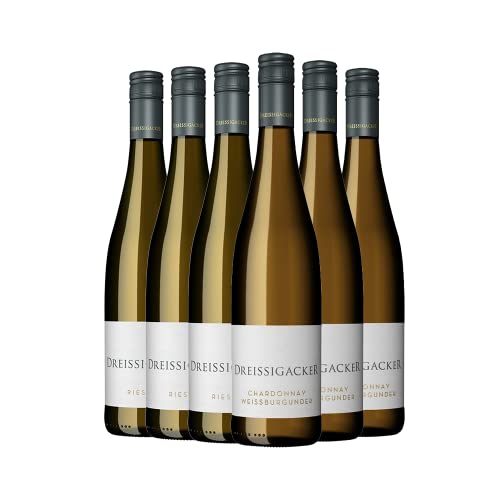 Dreissigacker Bio Weisswein-Probierpaket trocken (6x0,75l) I aus Rheinhessen I Wein Geschenk I Wein mit Freunden von Dreissigacker