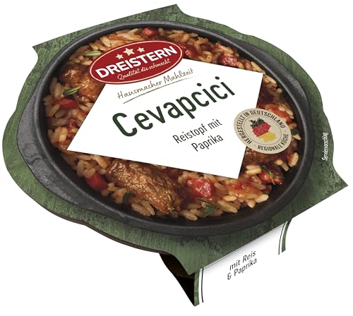 DREISTERN Cevapcici mit Reis und Paprika, 400 g (1er Pack) von DREISTERN