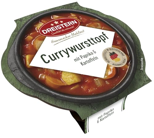Dreistern Currywurst mit paprika and Kartoffeln, 400 g von DREISTERN