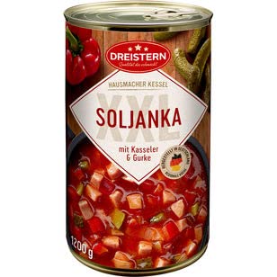 Dreistern Soljanka mit Kasseler und Gurke, 6er Pack (6 x 1.2 kg) von DREISTERN