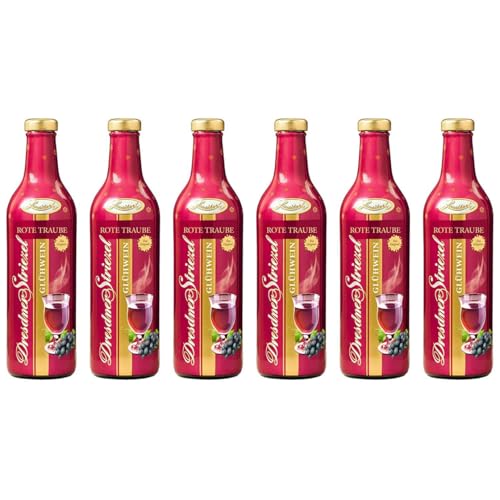 Dresdner Striezel Glühwein von Lausitzer - Rote Traube Glühwein 0,75l 6er Pack 6 x 0,75l von Dresdner Striezel