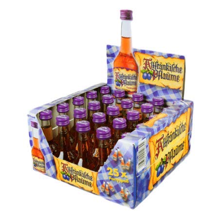 Altfränkische Pflaume, Fruchtiger Likör, Miniaturen, 25x2 cl. Altfränkische Pflaume, Fruchtiger Likör, Miniaturen, 25x2 cl. von Drexler