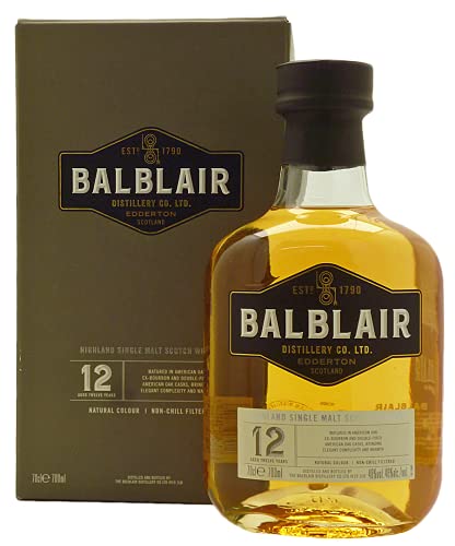 Balblair 12 Jahre | Highland Single Malt Scotch Whisky | 0,7l. Flasche im Geschenkarton von Drexler