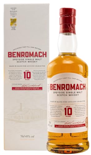 Benromach | Speyside Single Malt Scotch Whisky | Aged 10 Years | 0,7l. Flasche in Geschenkpackung von Drexler