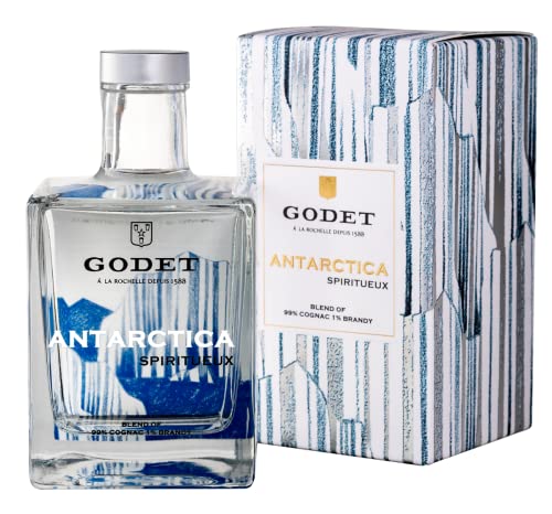 Godet Cognac Antactica Icy White - Der einzige weisse Cognac - 0,5 l. in Geschenkpackung von Drexler