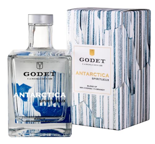 Godet Cognac Antactica Icy White - Der einzige weisse Cognac - 0,5 l. in Geschenkpackung von Drexler