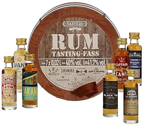 Rum Tasting Fass | Ich liebe Rum | 7 x 2 cl. von Drexler