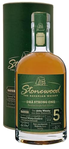 Stonewood Dra Strong One | Bavarian Single Malt Whisky in Faßstärke | 0, l. Flasche in Tube von Drexler
