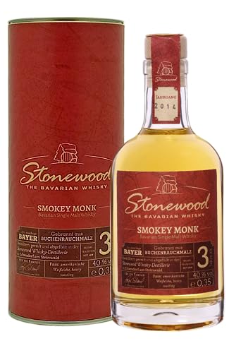 Stonewood Smokey Monk | Bavarian Single Malt Whisky | 0,35l. Flasche in Tube von Drexler