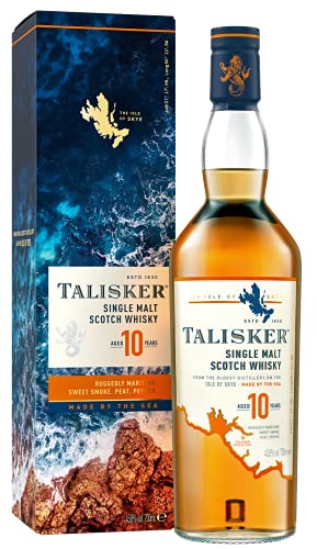 Talisker 10 Jahre | Single Malt Scotch Whisky | Isle of Skye | 0,7l. Flasche in Geschenkpackung von Drexler