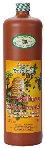 Williams Birnen Brand, Edelspirituose verfeinert mit naturreinem Honig, Original Drexler Arrach, 1l. Williams Birnen Brand, Edelspirituose verfeinert mit naturreinem Honig, Original Drexler Arrach, 1l. von Drexler