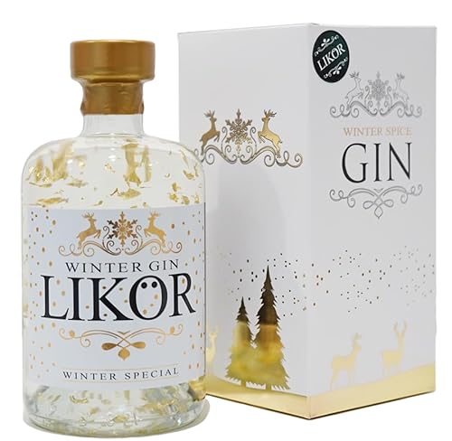 Winter Gin Likör mit Blattgold | 0,5 l.. Flasche in Box Winter Gin Likör mit Blattgold | 0,5 l.. Flasche in Box von Drexler