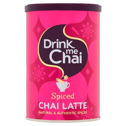 Drink Me Chai Spiced Chai Latte 250g (1er-Pack) - Einfach Wasser hinzufügen, Chai Latte-Pulver (16 Portionen) von Drink Me Chai