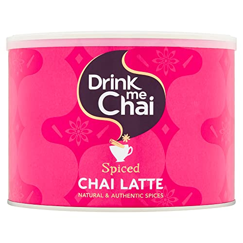 Drink Me Chai Spiced Chai Latte 1kg (1er-Pack) - Einfach Wasser hinzufügen, Chai Latte-Pulver (50 Portionen) von Drink Me Chai