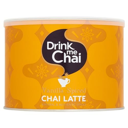 Drink me Chai Vanilla Chai Latte 1kg (1er Pack) - Einfach Wasser hinzufügen, Vanilla Chai Latte Pulver (50 Portionen) von Drink Me Chai