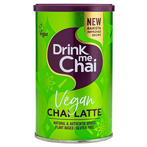 Drink me Chai Vegan Chai Latte 250g (1er Pack), nur Wasser hinzufügen, Veganes Chai Latte Pulver (16 Portionen insgesamt) von Drink Me Chai