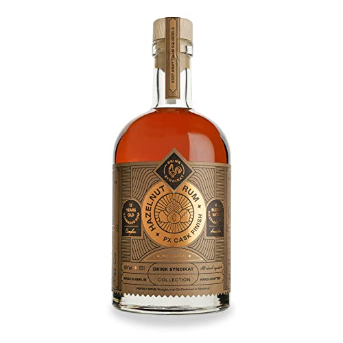 DRINK SYNDIKAT Hazelnut Rum PX Cask Finish | 12 Jahre Barbados-Rum & destillierte Haselnuss | 0,5L | 40% Vol. von Drink Syndikat