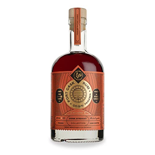 DRINK SYNDIKAT Port Cask Rum aus Panama | 8-18 Jahre | finish in frischen Portwein-Fässern | 0,5L | 42,1% Vol. von Drink Syndikat