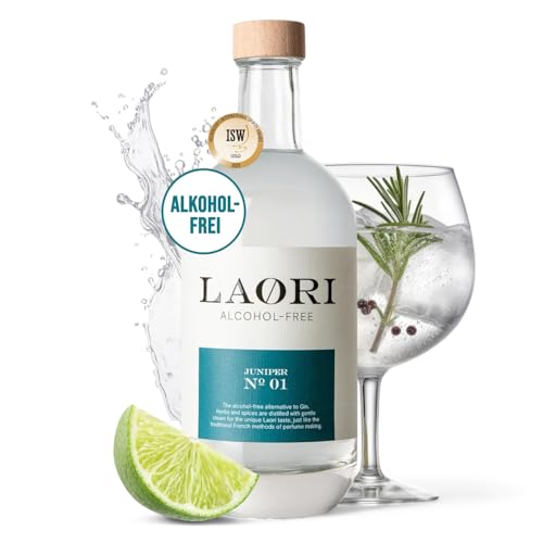 Laori Juniper No 1 | Alkoholfreie Alternative zu Gin | Natürliche Botanicals | Frei von künstlichen Aromen | Vegan & Zuckerfrei | Mild-würzige Frische | 500 ml von Laori