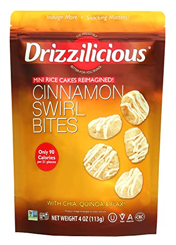 Drizzilicious Zimt-Mini-Reiskuchen mit weißer Schokoladenkonstruktion, 113 g von Drizzilicious