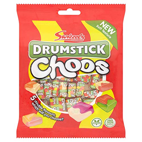 Drumstick Choos fruchtige Kaubonbons - 135g - 2er-Packung von Drumstick