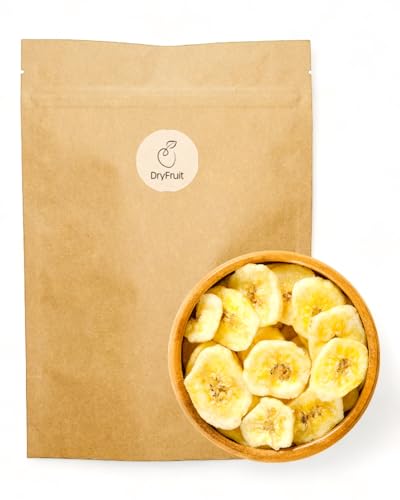 Dry-Fruit - Bananenchips | ungeschwefelt | mit Honig veredelt leicht gesüßt | getrocknete Bananen | ideal als Snack, im Müsli oder Joghurt | 500g von Dry Fruit