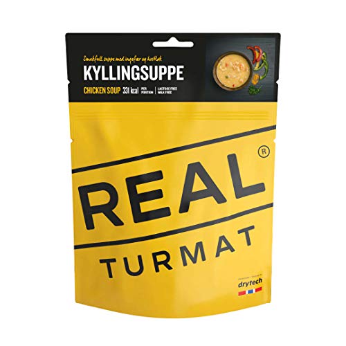 drytech Real Turmat gefriergetrocknete Expeditionsnahrung, Geschmacksrichtung: Kyllingsuppe/Chicken Soup (Hühnersuppe) von Drytech