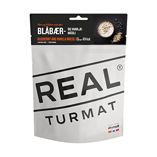 drytech Real Turmat gefriergetrocknete Expeditionsnahrung, Geschmacksrichtung: Blabaer og Vanilje-Müsli/Blueberry and Vanilla Muesli (Vanillemüsli mit Blaubeeren) drytech Real Turmat gefriergetrocknete Expeditionsnahrung, Geschmacksrichtung: Blabaer og Vanilje-Müsli/Blueberry and Vanilla Muesli (Vanillemüsli mit Blaubeeren) von Drytech