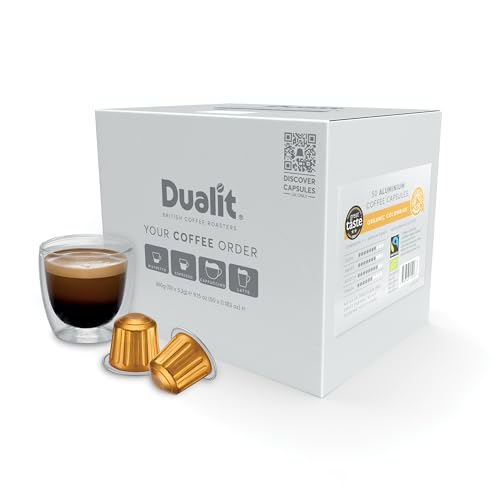Bio-Kaffeekapseln, kolumbianisch, recycelbar, Aluminium, 50 Portionen – 5 x 10 Pk Premium Eco Friendly Coffee – 100% recycelbare von DUALIT