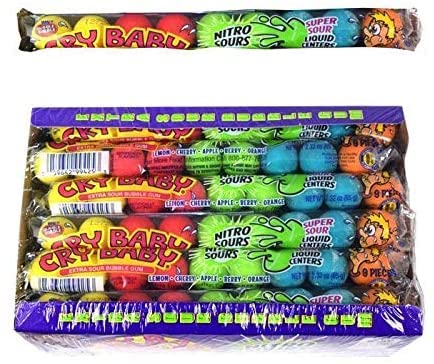 Dubble Bubble Dubble Bubble Cry Baby Nitro Sours Kaugummis, 24 x 65 g von Dubble Bubble