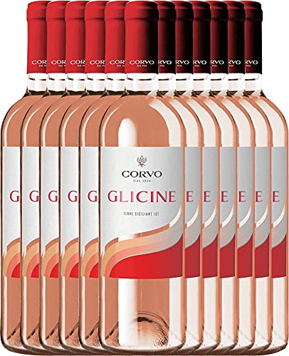 VINELLO 12er Weinpaket Roséwein - Glicine Rosato Terre Siciliane IGT 2020 - DDS mit einem VINELLO.weinausgießer | trockener Roséwein | italienischer Roséwein aus Sizilien | 12 x 0,75 Liter VINELLO 12er Weinpaket Roséwein - Glicine Rosato Terre Siciliane IGT 2020 - DDS mit einem VINELLO.weinausgießer | trockener Roséwein | italienischer Roséwein aus Sizilien | 12 x 0,75 Liter von Duca di Salaparuta