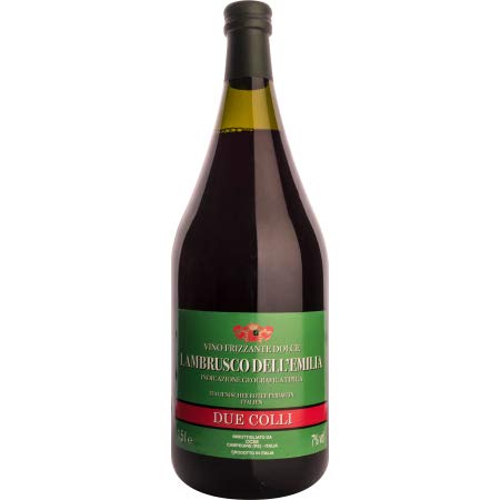 "Due Colli" Lambrusco dell'Emilia Dolce IGT Roter Perlwein süß Cantine Riunite 1,5 Lt. Magnum-Flasche "Due Colli" Lambrusco dell'Emilia Dolce IGT Roter Perlwein süß Cantine Riunite 1,5 Lt. Magnum-Flasche von Due Colli