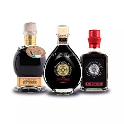 Tris Balsamico Essig aus Modena IGP Due Vittorie - Oro Argento Famiglia 250 ml x 3 von Due Vittorie