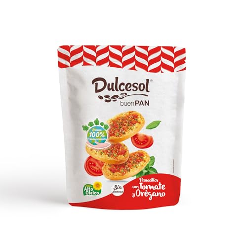 Dulcesol - Geröstetes brot mit tomaten und oregano (Packung mit 4) von Dulcesol