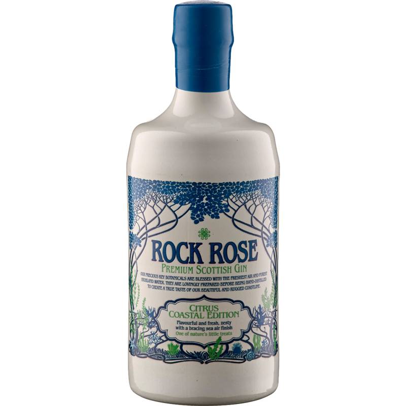 Rock Rose Premium Scottish Gin, Citrus Coastal Edition, 41,5%, 0,7 L, Schottland, Spirituosen von Dunnet Bay Distillers Ltd. ,   GB KW14 8YD Thurso