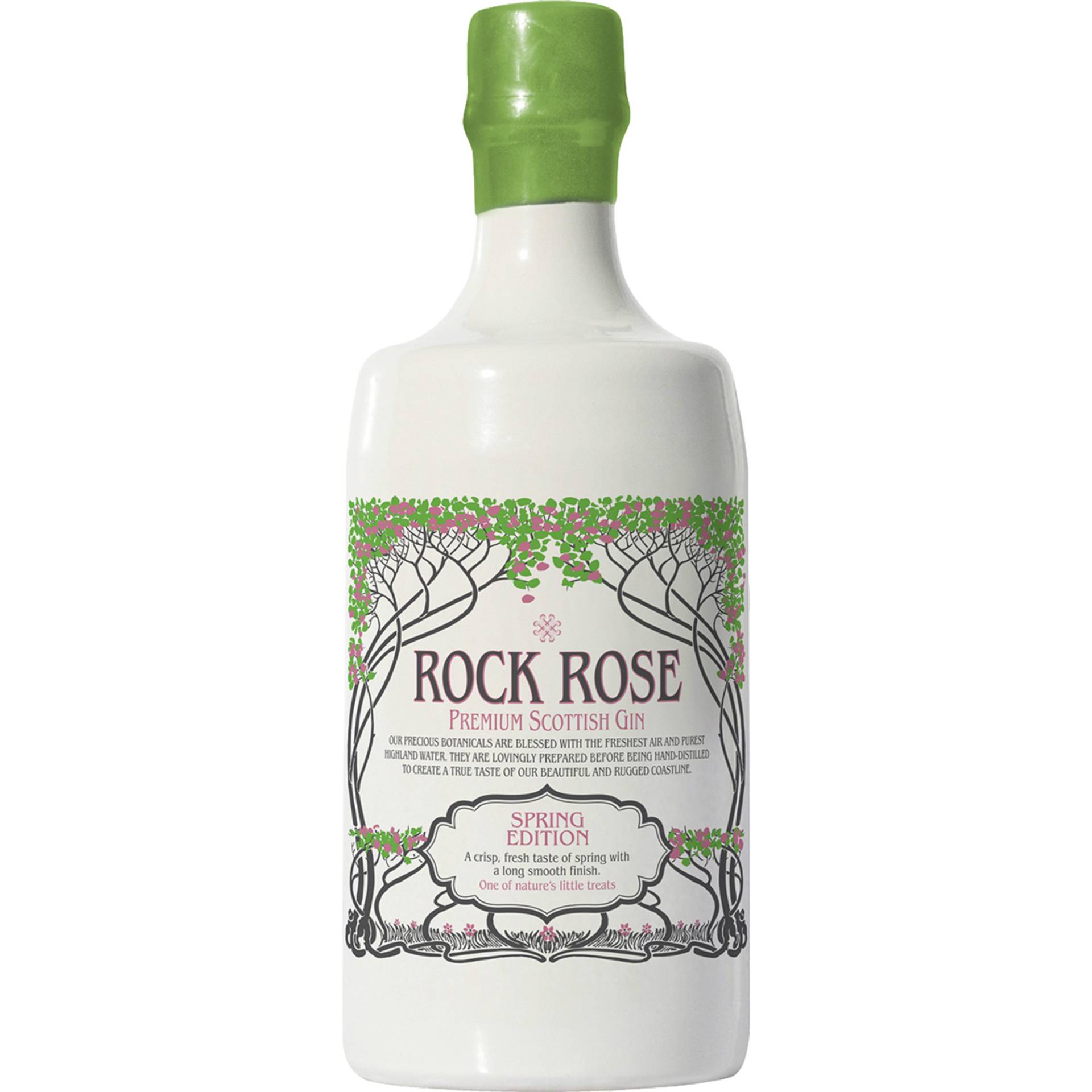 Rock Rose Premium Scottish Gin, Spring Edition, 41,5%, 0,7 L, Schottland, Spirituosen von Dunnet Bay Distillers Ltd. ,   GB KW14 8YD Thurso