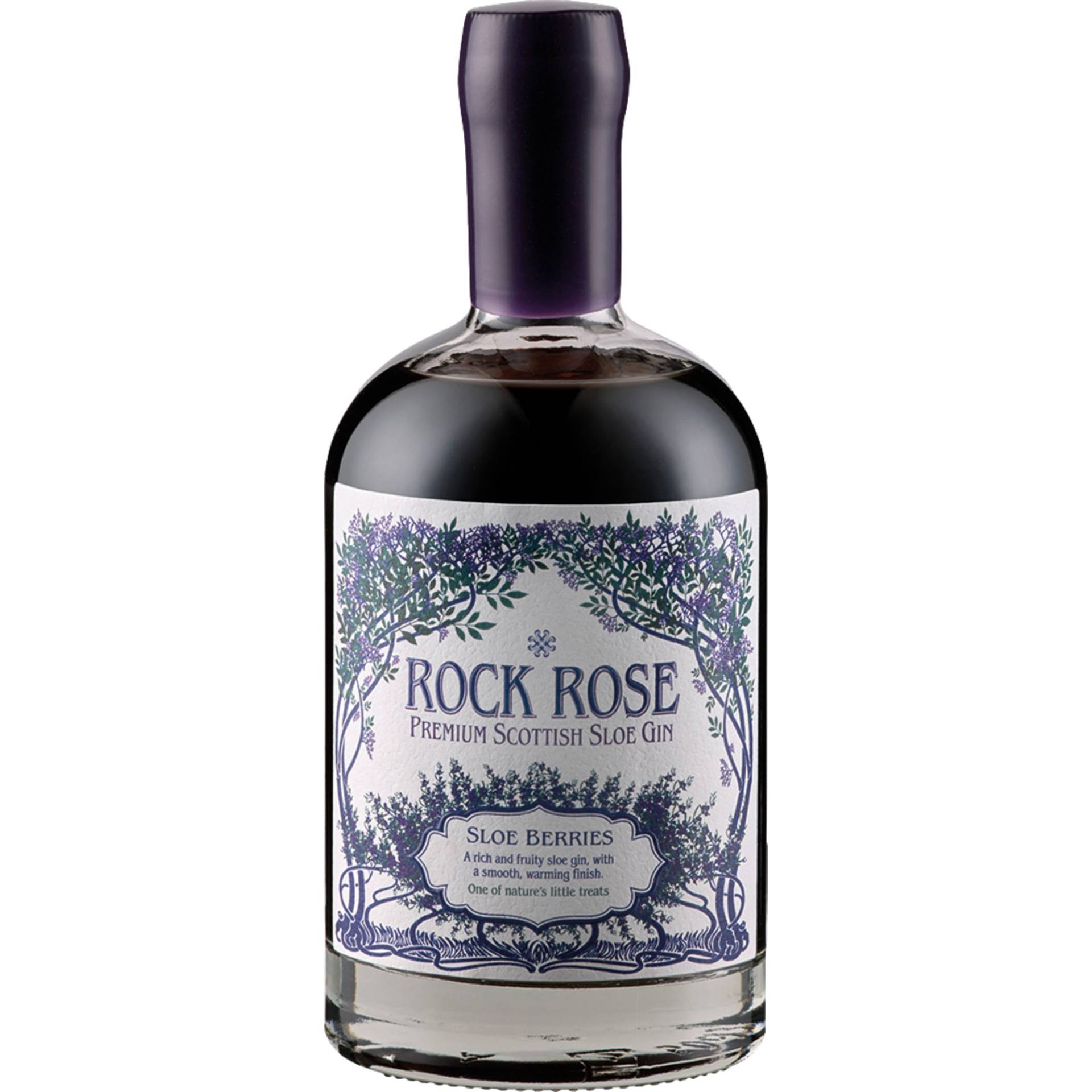 Rock Rose Premium Scottish Sloe Gin, Sloe Berries, 29%, 0,5 L, Schottland, Spirituosen von Dunnet Bay Distillers Ltd. ,   GB KW14 8YD Thurso